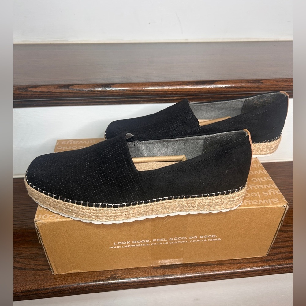 Dr. Scholl’s Women’s Sunray Espadrille Loafer Black Size 9.5 Platform Slip Ons - Picture 6 of 11